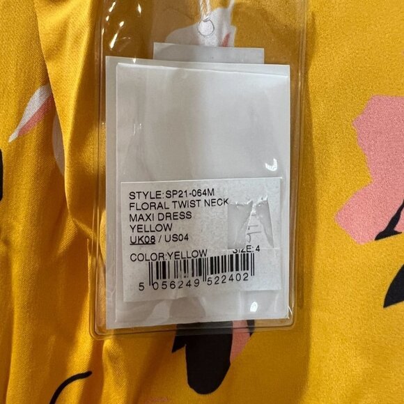 Self-Portrait Floral Print Twist Neck Long Sleeve Maxi Dress In Yellow $485 - Picture 14 of 14